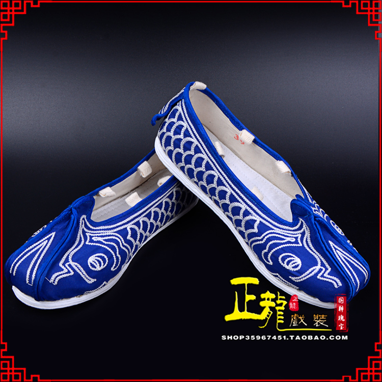 叶城戏鞋舞台演出鞋水路英雄三义斋布底鱼鳞洒