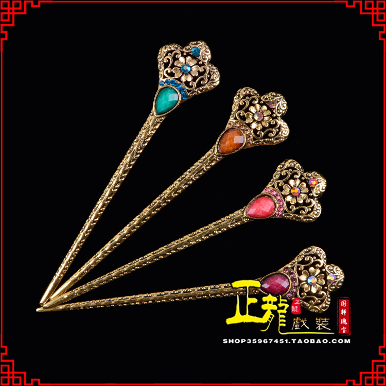 叶城头饰老旦青衣员外夫人簪子 老旦发簪