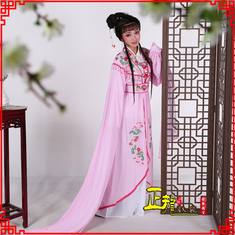 叶城花旦黄梅戏服古装戏服水袖戏剧假云肩长披